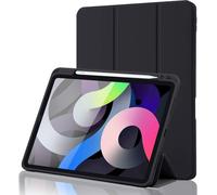 Case for iPad Air 7 11 Inch 2025 M3/Air 6 2024 M2/Air 5/4 2022 2020 10.9 Inch Case with Pen Holder,Supports 2nd Gen Pencil Charging,Auto Wake/Sleep Smart Cover,Black