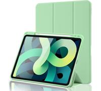 Case for iPad Air 7 11 Inch 2025 M3/Air 6 2024 M2/Air 5/4 2022 2020 10.9 Inch Case with Pen Holder,Supports 2nd Gen Pencil Charging,Auto Wake/Sleep Smart Cover,Matcha Green