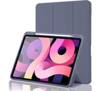 Case for iPad Air 7 11 Inch 2025 M3/Air 6 2024 M2/Air 5/4 2022 2020 10.9 Inch Case with Pen Holder,Supports 2nd Gen Pencil Charging,Auto Wake/Sleep Smart Cover,Blue Grey
