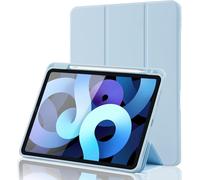 Case for iPad Air 7 11 Inch 2025 M3/Air 6 2024 M2/Air 5/4 2022 2020 10.9 Inch Case with Pen Holder,Supports 2nd Gen Pencil Charging,Auto Wake/Sleep Smart Cover,Light Blue