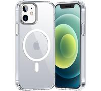 Case For Iphone 12/12pro,Compatible With Magsafe Wireless Charging,Shockproof,Anti-Yellowing,Anti-Scratch Back Pc Magnetic Case Cover For Iphone 12/12 Pro,Transparent