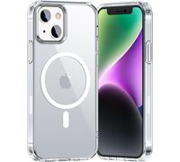 Case For Iphone 13/Iphone 14, Compatible With Magsafe Wireless Charging, Shockproof, Anti-Yellowing, Anti-Scratch Back Pc Magnetic Case Cover For Iphone 13/14, Transparent