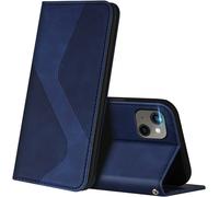 Case For Iphone 13 Mini, Premium Protective Leather Case Cover With [Card Slots] [Magnetic], Flip Folio Wallet For Iphone 13 Mini (Blue)