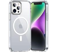 Case For Iphone 13 Pro, Compatible With Magsafe Wireless Charging, Shockproof, Anti-Yellowing, Anti-Scratch Back Pc Magnetic Case, Transparent