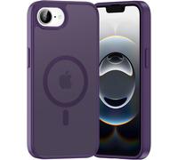 Case For Iphone 16e,Compatible With Magsafe Wireless Charging,Shockproof,Anti-Yellowing,Anti-Scratch Back Pc Magnetic Case Cover For Iphone 16e,Dark Purple