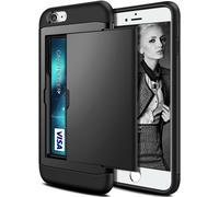 Case For Iphone Se 2022/Se 2020 Shockproof Case Iphone 7 Wallet Hard Protective Cover Armor Bumper Card Holder Card Slots Case Cover For Iphone 7/8/Se 2/Se 3-Black