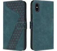 Case For Iphone Xs/Iphone X, Premium Pu Leather Wallet Phone Case [Magnetic Clasp] [Card Slots] Flip Case For Iphone Xs/X (5.8 Inches) (Green)
