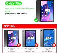 Case for Lenovo M10 Plus 3rd Gen 10.6 Inch 2022 (TB125/TB128)-Slim Hard Case Lightweight Folding Cover Protection for Lenovo Tab M10 Plus 3rd Generation,Rose Gold