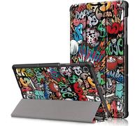 Case For Lenovo Tab M10 Fhd Plus Tb-X606f Tb-X606x ¿ Pu Leather Smart Cover Pouch For Lenovo Tab M10 Plus 2nd Gen Tablet 10.3 Inch Protective Case, Graffiti