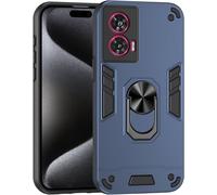 Case For Motorola Edge 50 Fusion,Shockproof Hard Pc Silicone Tpu Bumper Case Military Protection,360° Ring Stand Reinforced Armor Case (Blue)
