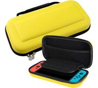 Case for Nintendo Switch and Switch OLED,Protection Switch Carrying Case,Portable Travel Bag with 10 Game Card Slots for Nintendo Switch Console and Accessory,Yellow