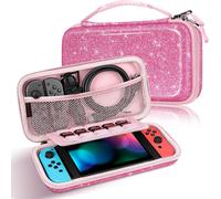Case For Nintendo Switch/Switch Oled Model-Eva Carrying Case With Zippered Storage Bag,Anti-Shock Protective Shell With 10 Game Card Slots.[B14]