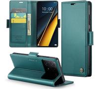 Case For Poco X6 Pro Pu Leather Wallet Cover With Magnetic And Rfid Protection Anti-Theft Folio Case Cover Poco X6 Pro 5G Case, Green