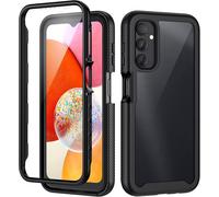 Case For Samsung A14, Galaxy A14 Shockproof Case Cover With Screen Protector, 360° Protection Case Bumper Portable Rugged Full Body Case Cover For Samsung Galaxy A14 4g/5g - Black