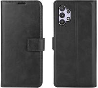 Case For Samsung A32 4g Polyurethane Leather Magnetic Protective Case For Samsung Galaxy A32 Lte A325f Mobile Phone Wallet Stand Function (Black)