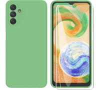 Case For Samsung Galaxy A04s/A13 5g + Tempered Glass Screen Protector, Ultra Premium Tpu Liquid Silicone Flexible Case For Samsung Galaxy A04s/A13 5g \ Green