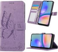 Case For Samsung Galaxy A05S 4G Case, Flip Folio Pu Leather Wallet Magnetic Wallet Card Slots Stand Feature Cover For Samsung Galaxy A05S 4G (6.7"") - Purple