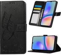 Case For Samsung Galaxy A05S 4G Case, Flip Folio Pu Leather Wallet Magnetic Wallet Card Slots Stand Feature Cover For Samsung Galaxy A05S 4G (6.7"") - Black