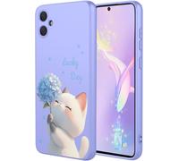 Case For Samsung Galaxy A06 4g, Fashion Pattern Very Thin Soft Liquid Silicone Silky Case, Premium Shockproof Tpu Bumper Full Body Protection Cover, Cat