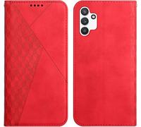 Case For Samsung Galaxy A13 4g/A13 4g Lte, Premium Flip Case Cover With Magnetic Clasp Wallet Phone Cover [Card Holder] Shockproof Kickstand Cover (Red)