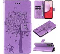 Case For Samsung Galaxy A14 5G/4G, Leather Case Cover With Card Holder Magnetic Flap Stand Flip Case Cover Shockproof Case For Samsung Galaxy A14 5G/4G, Purple