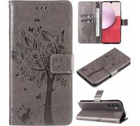 Case For Samsung Galaxy A14 5G/4G, Leather Case Cover With Card Holder Magnetic Flap Stand Flip Case Cover Shockproof Case For Samsung Galaxy A14 5G/4G, Grey