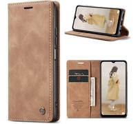 Case For Samsung Galaxy A14 5g/4g Premium Leather Protective Pouch Wallet Flip Case Magnetic Case Cover For Samsung Galaxy A14, Brown