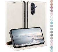 Case For Samsung Galaxy A14 5g 4g With Rfid Blocking Premium Leather Flip Case, Card Slots, Flip Case, Cover Cases For Samsung A14 Wallet White