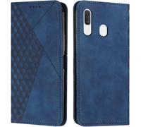 Case For Samsung Galaxy A20e/A10e, Premium Flip Case Cover Protective Flip Case Magnetic Phone Cover [Card Holder] Shockproof Kickstand Cover (Blue)