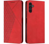 Case For Samsung Galaxy A25 5g, Premium Flip Case Cover Protective Flip Wallet Magnetic Phone Cover [Card Holder] Shockproof Kickstand Cover (Red)