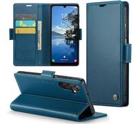 Case For Samsung Galaxy A25 5G Wallet Case Cover Pu Leather Wallet With Magnetic And Rfid Protection Anti-Theft Folio Case Cover Samsung Galaxy A25 5G Case, Blue