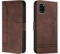 Case For Samsung Galaxy A31, Samsung A31 Wallet Case, Protective Flip Case Cover In Pu Leather With Shockproof Tpu [Magnetic Clasp] Flip Pouch Case Cover For Samsung A31 (Braun)