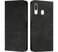 Case For Samsung Galaxy A40, Premium Flip Case Protective Flip Case With Magnetic Clasp Wallet Phone Cover [Card Holder] Shockproof Kickstand Cover (Black)
