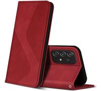 Case For Samsung Galaxy A52 4g 5g / Galaxy A52s 5g, Premium Protective Leather Flip Case Cover Wallet For Samsung Galaxy A52 4g 5g / Galaxy A52s 5g (Red)