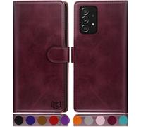 Case For Samsung Galaxy A52/A52s [Rfid Blocking] [Magnetic Protection] Card Slots Protection Premium Pu Leather Case Cover For Samsung A52 5g/A52s Wallet Case Wine Red