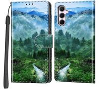 Case For Samsung Galaxy A55 5g,[Magnetic Closure Flip Cover] [Pu Leather Wallet Case] [Multifunctional] (Forest)