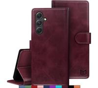 Case For Samsung Galaxy A55 5g [Rfid Blocking] [Magnetic Protection] Card Slots Protection Case Premium Pu Leather Wallet Case For Samsung A55 5g Wine Red