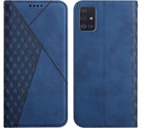 Case For Samsung Galaxy A71 5g, Premium Flip Case Cover Protective Flip Case Magnetic Wallet Phone Cover [Card Holder] Shockproof Kickstand Cover (Blue)