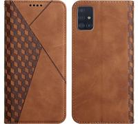 Case For Samsung Galaxy A71, Premium Flip Case Cover Protective Flip Wallet Phone Cover Magnetic [Card Holder] Shockproof Kickstand Cover (Brown)