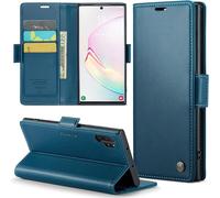 Case For Samsung Galaxy Note 10 Plus Wallet Pu Leather Wallet Cover With Magnetic And Rfid Protection Anti-Theft Protection Folio Case Cover Samsung Note 10 Plus Case, Blue