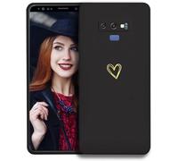 Case For Samsung Galaxy Note 9 Case, Slim Soft Silicone Shockproof Case, Anti-Scratch Bumper Cover Tpu Phone Case Cover With Heart Pattern Black