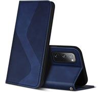 Case For Samsung Galaxy S20 Fe, Premium Protective Leather Flip Case With Clasp Folio Wallet For Samsung S20 Fe (Blue)