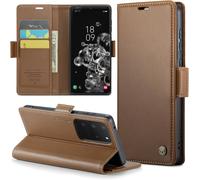 Case For Samsung Galaxy S20 Ultra Wallet Pu Leather Wallet Cover With Magnetic And Rfid Protection Anti-Theft Folio Case Cover Galaxy S20 Ultra Case, Brown