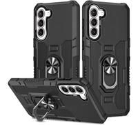 Case For Samsung Galaxy S21 5g Case, Heavy Duty Shockproof Bumper Samsung Galaxy S21 5g Case, Military Case With Rotation Ring Stand Metal Black