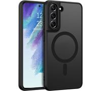 Case For Samsung Galaxy S21 Fe Magnetic Case With Military Grade Shockproof Protection, Translucent Scratch-Resistant Matte Back Soft For The Skin Samsung S21 Fe 4g/5g ¿ Black