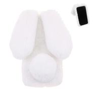 Case For Samsung Galaxy S22 Ultra 5g Cute Fluffy Rabbit Furry Rabbit Furprotection Plushcase Lovely Plush Autumn And Winter - Blanc
