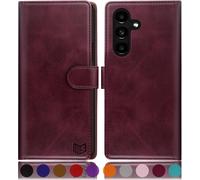 Case For Samsung Galaxy S24 5g [Rfid Blocking] [Magnetic Protection] Card Slots Protection Case Premium Pu Leather Wallet Case For Samsung S24 Wine Red