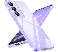 Case For Samsung Galaxy S24 Fe 5g Silicone Protective Case, Full Protection Camera Lens Cover, Slim Soft Tpu Protective Case With Glitter Finish, Purple