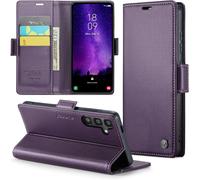 Case For Samsung Galaxy S24 Fe Wallet Case Pu Leather Wallet Cover With Magnetic And Rfid Protection Anti-Theft Folio Cover S24 Fe Case, Purple