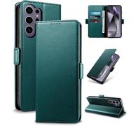 Case For Samsung Galaxy S24 Ultra \ [Rfid Blocking ] Luxury Pu Protective Case [Magnetic] [Card Slot] [Stand] Wallet Flip Case, [Green]